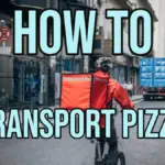transport pizza on a bike